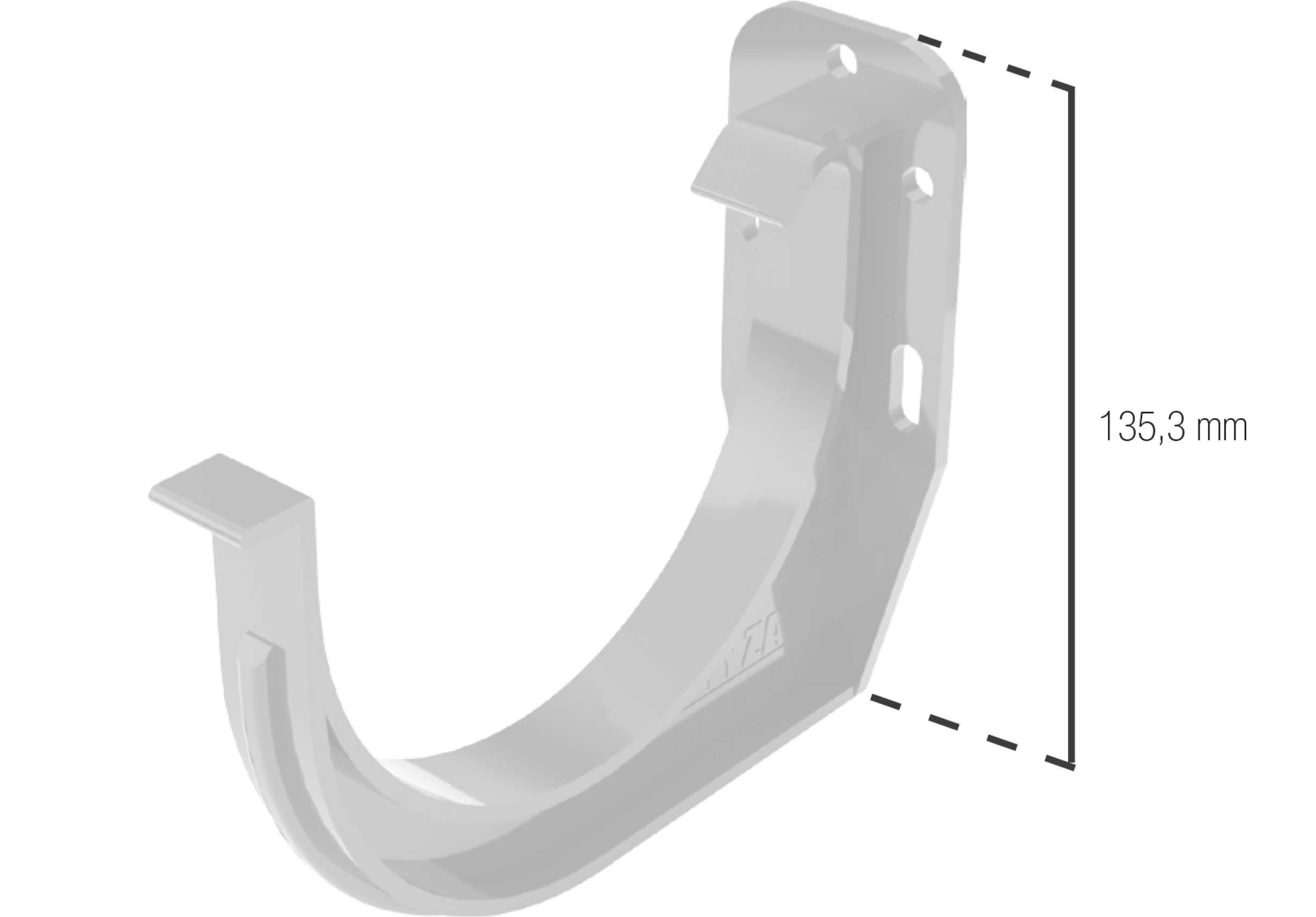 BRYZA PVC uchwyt rynny doczołowy 125 BRĄZ ral8017