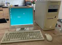 Komputer PC retro Windows 98 pentium II ATA sdram Riva