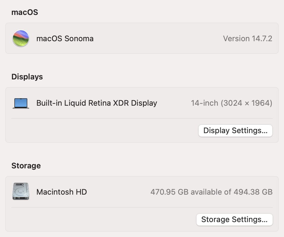 MacBook Pro 14’ 2021 M1 Pro 32GB RAM 512GB SSD 94%