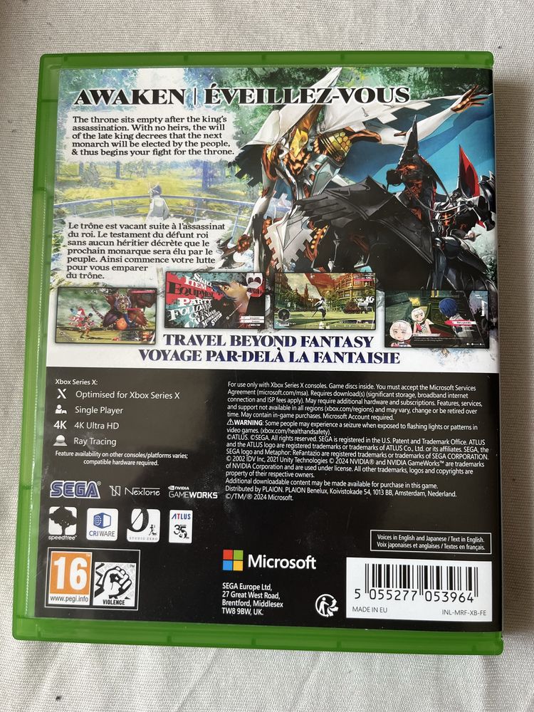 Metaphor Refantazio Xbox