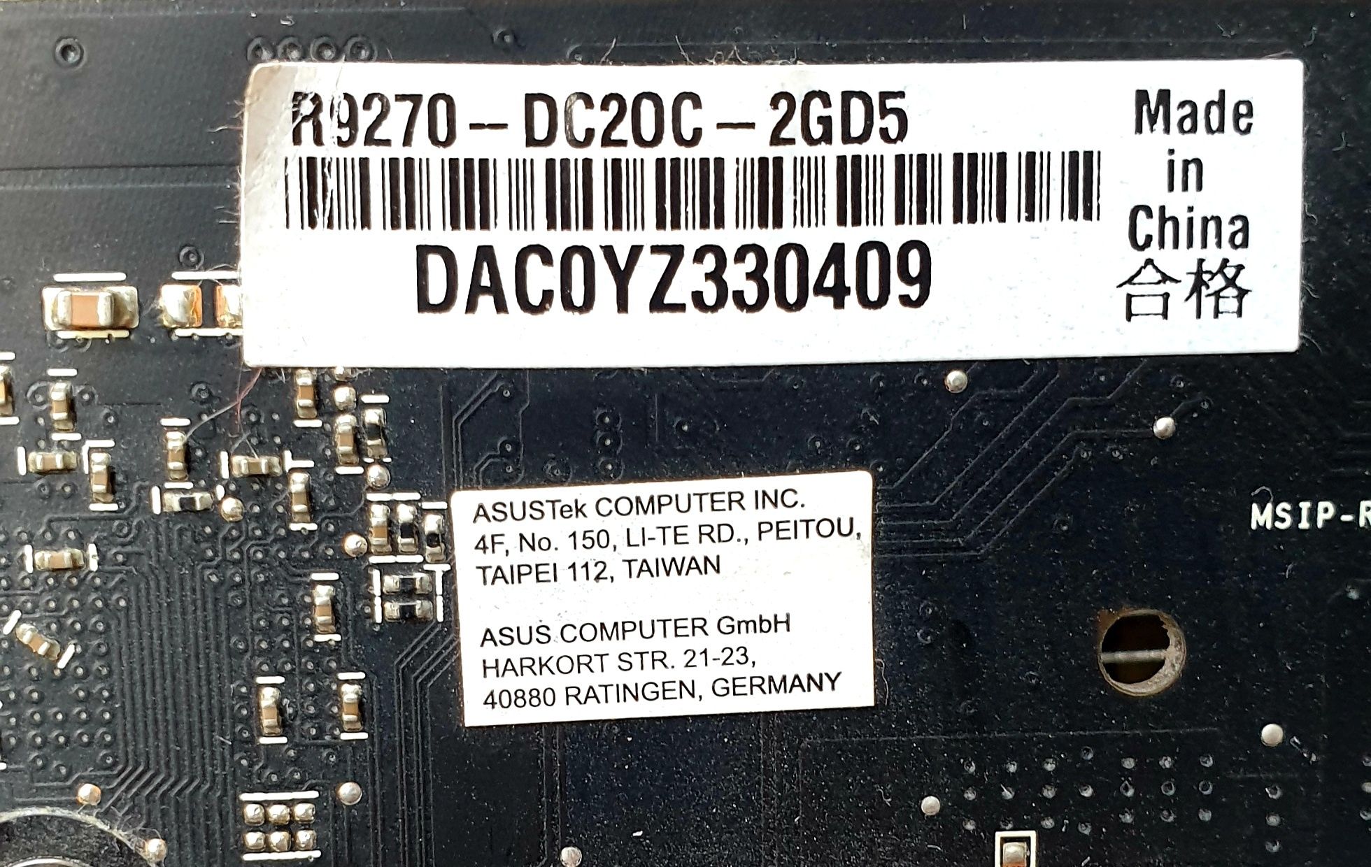 Відеокарта Asus R9270-DC20C-2G5D