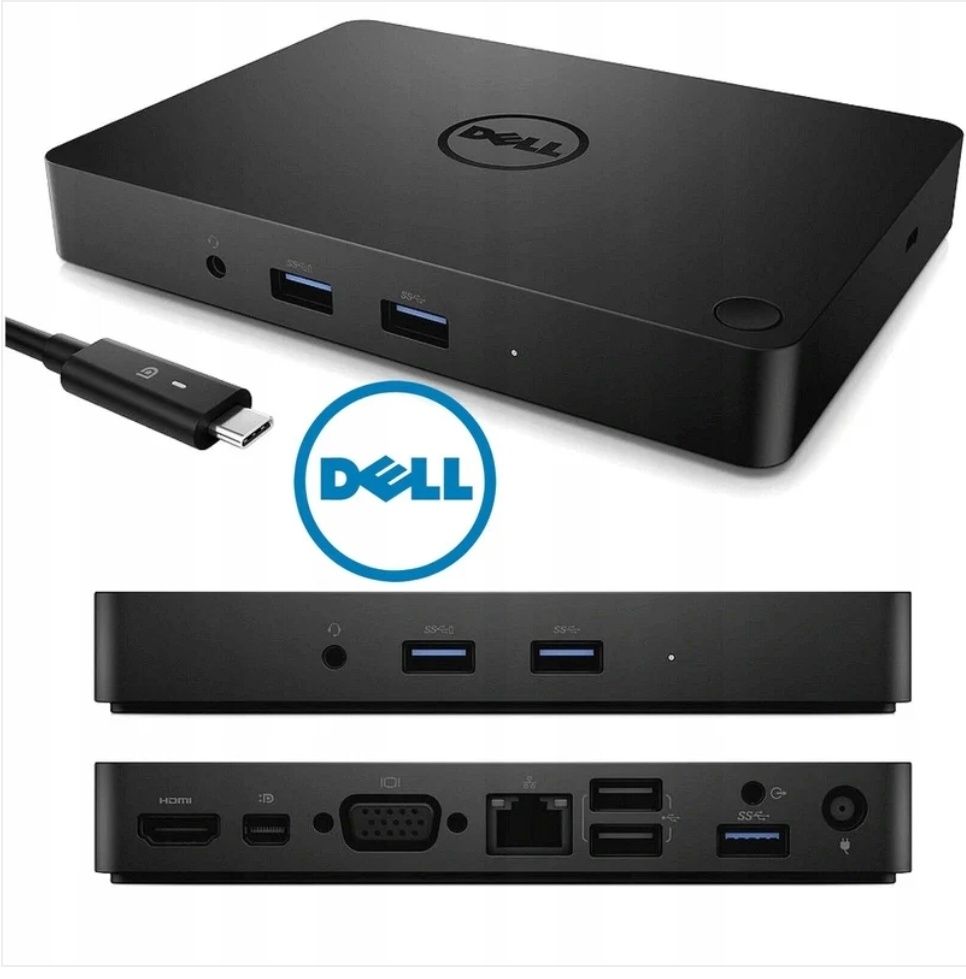 Оригінальна Dell WD15 (K17A) USB-C док-станція + блок живлення (130 W)