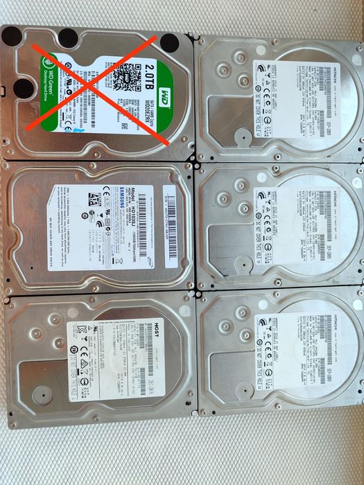HDD б/у 1,2 Hitachi, Samsung