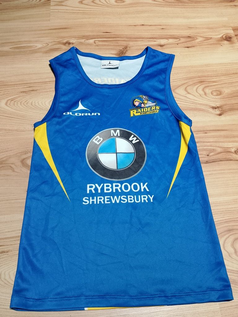 Niebieski Podkoszulek Tank Top BMW Rybrook Shrewbury Olorun Telford Ra