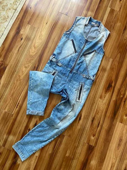 Kombinezon ogrodniczki jeans marmurek acid wash big star 40 42