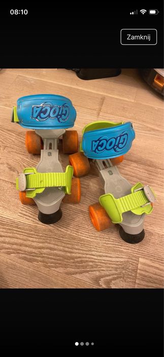 Wrotki zakładane na buty regulowane