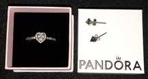 Anel Elevated Heart da Pandora (novo, sem utilização)