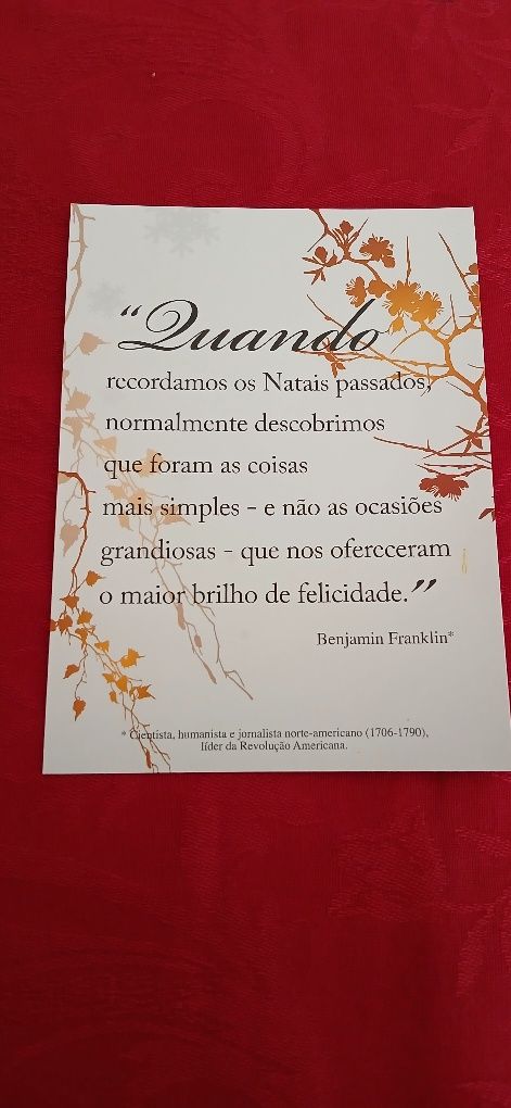 Postal com poema, de Natal, novo