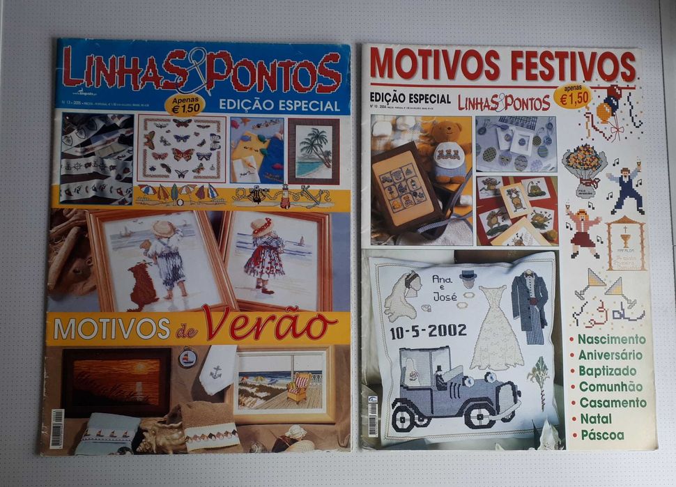 Folhetos  6 com esquemas de Ponto Cruz