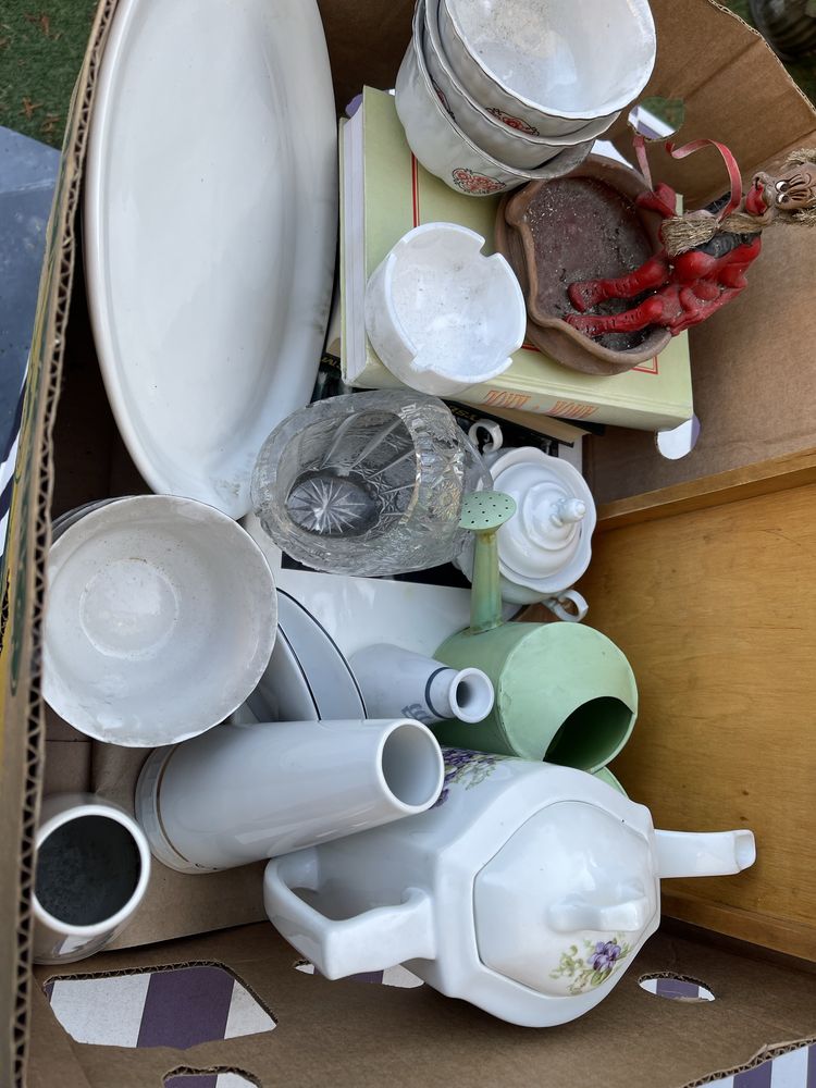 Box zestaw porcelana ceramika książki aparat 25 elementów