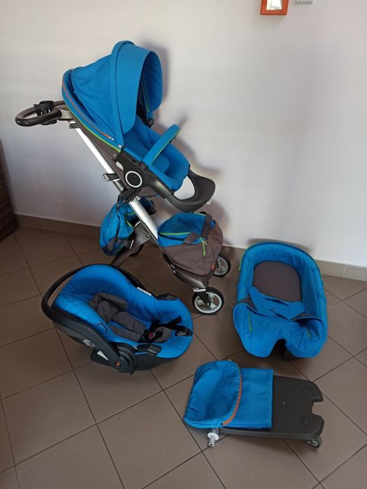 Wózek 3w1 Stokke Xplory V4 DUŻY ZESTAW / DODATKI