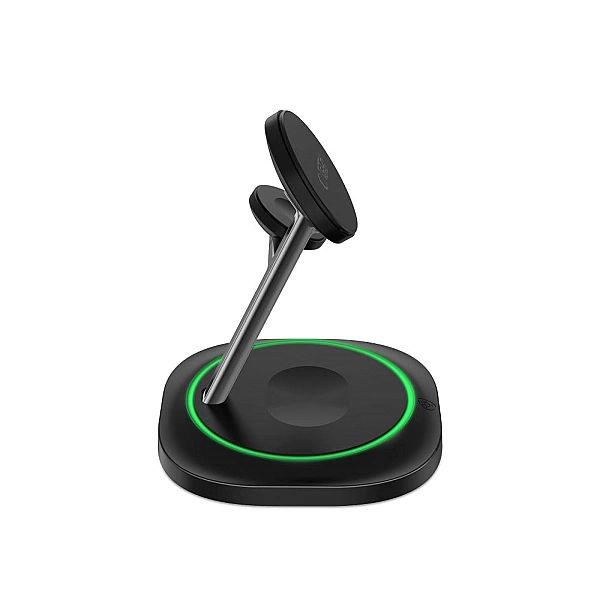 Tech-Protect Qi15W-A46/3In1 Magnetic Magsafe Wireless Charger Black