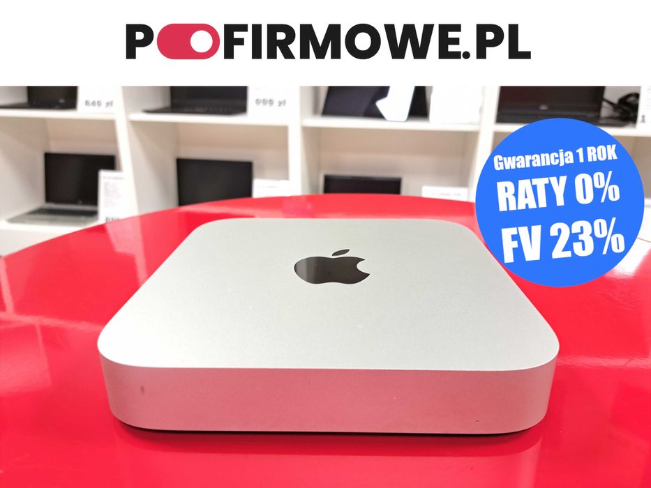 Mały Apple Mac Mini 2023 A2686 M2-8 rdzeni 8GB 256GB SSD Tahoe Komplet