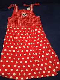 Sukienka Myszka Miki Minnie 116 czerwona w groszki Disney H&M