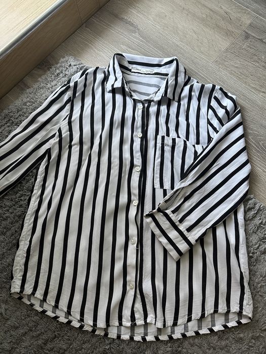 Жіноча/женская рубашка сорочка блуза в полоску Pull and Bear