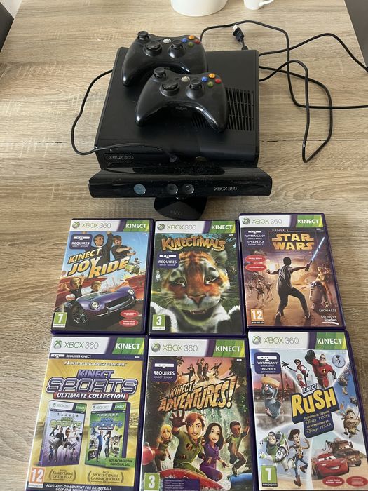 Xbox 360 + kinect+ 6 gier