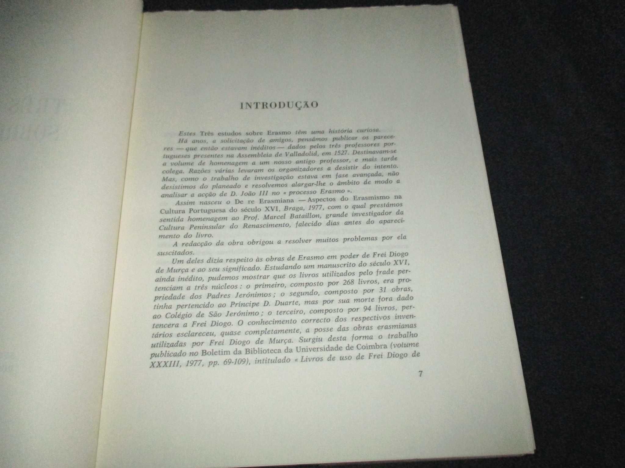 Livro Três Estudos sobre Erasmo Artur Moreira de Sá
