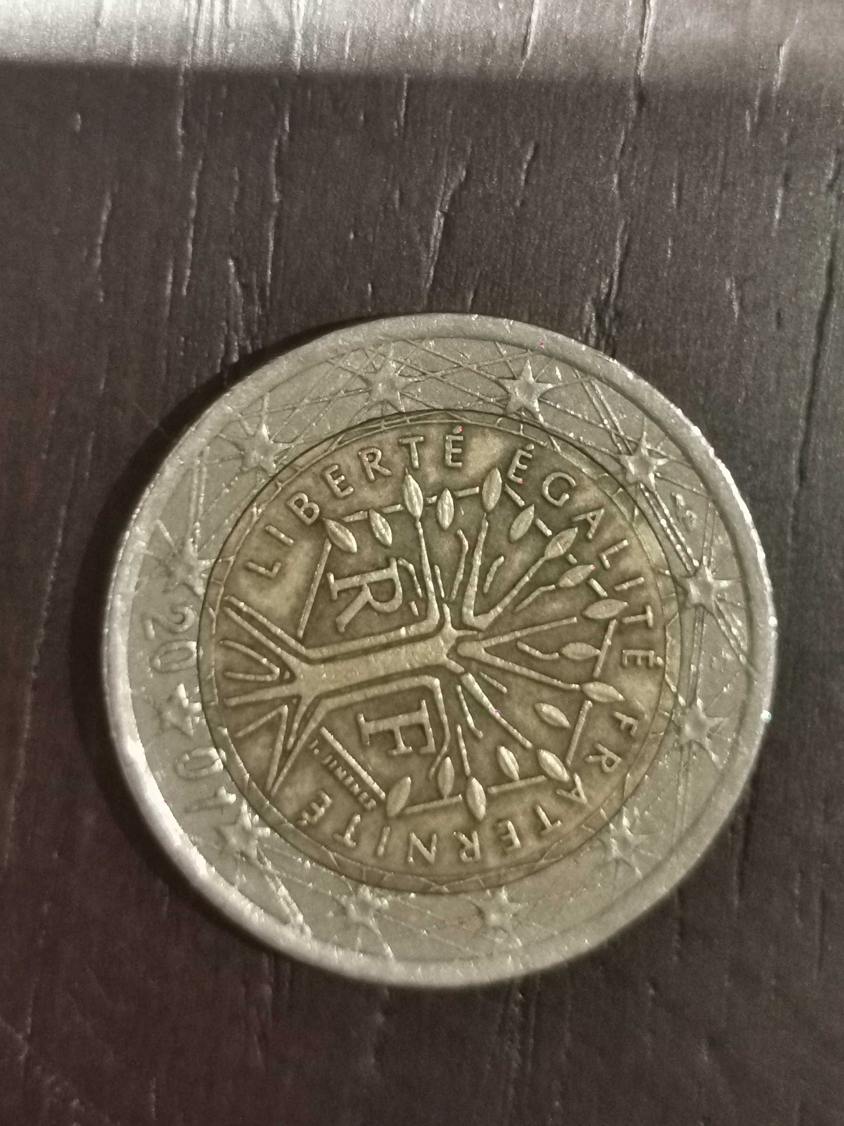 Moeda 2 Euro França c/defeito