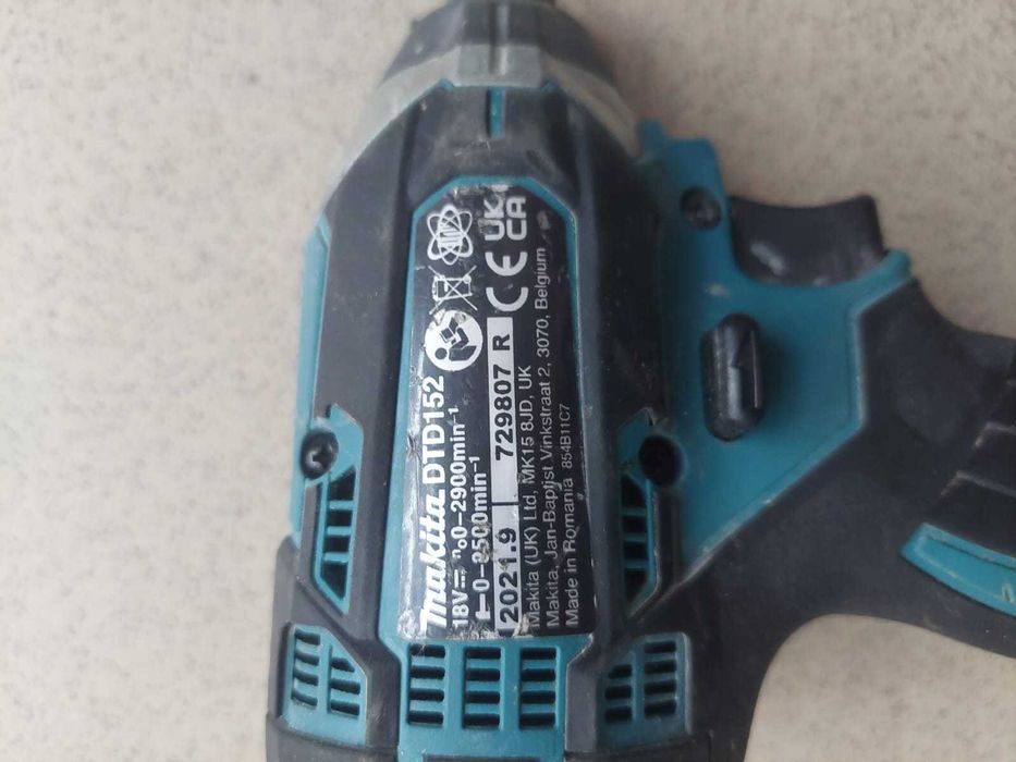 Zakrętarka udarowa 18V  Makita DTD152 z baterią i ładowarką / Cz-wa