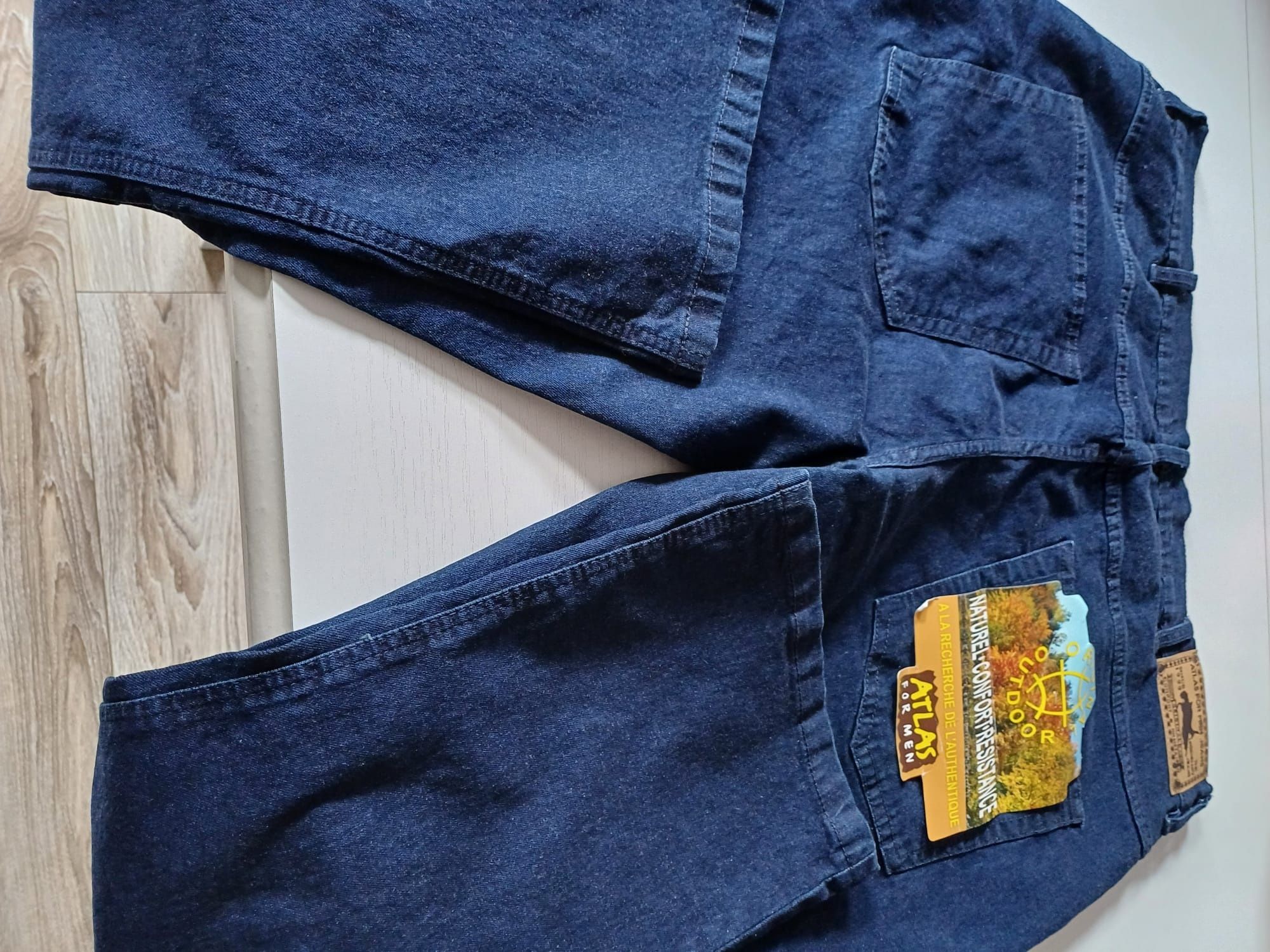 Spodnie męskie granatowy jeans Atlas for Men rozm 2XL.