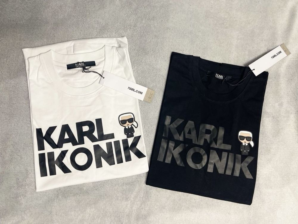 Футболки чоловічі Karl Lagerfeld оригінал в наявності біла, чорна L,XL