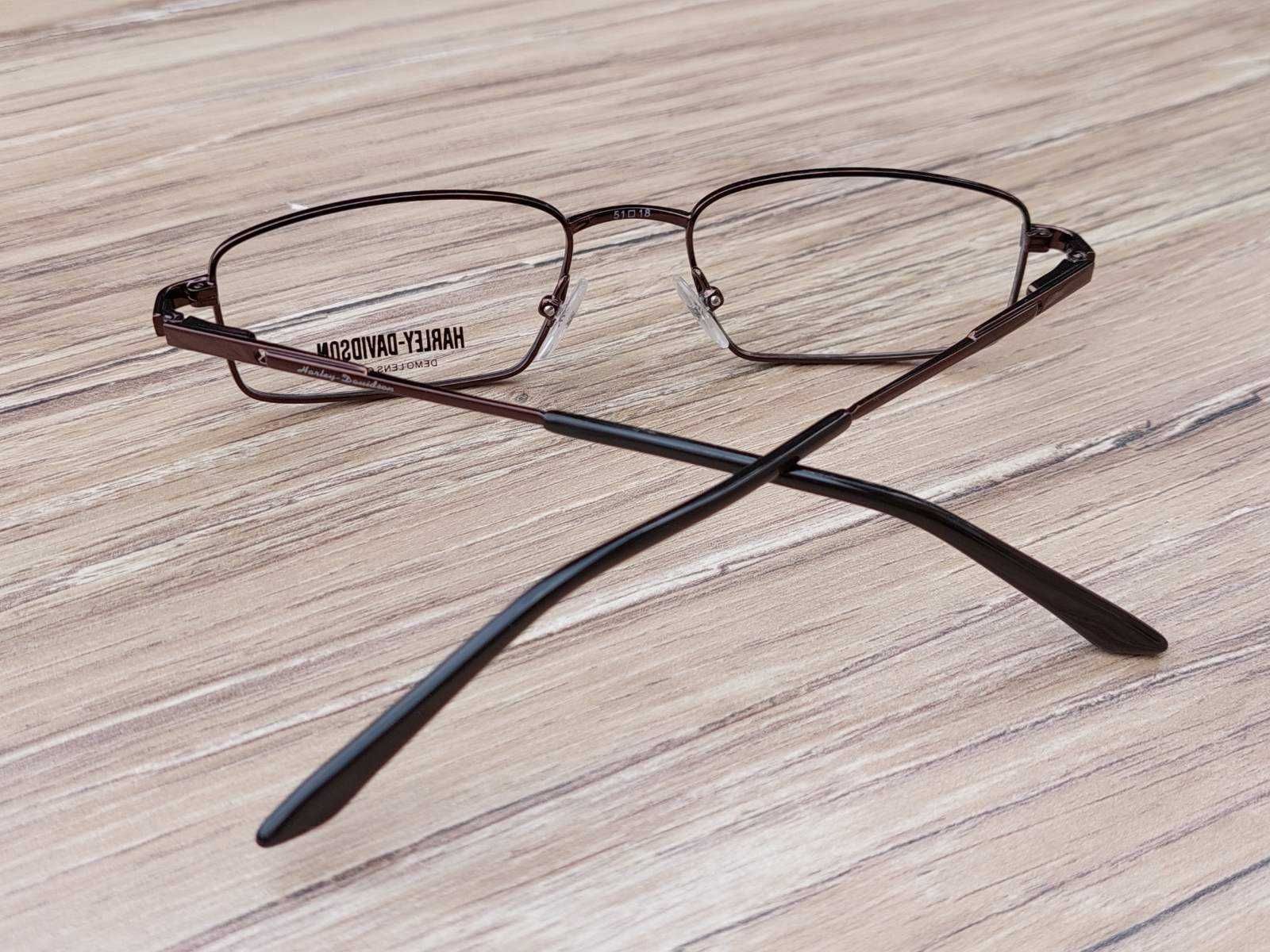 Brązowe metalowe okulary dla mężczyzn HD 225 od Harley-Davidson!