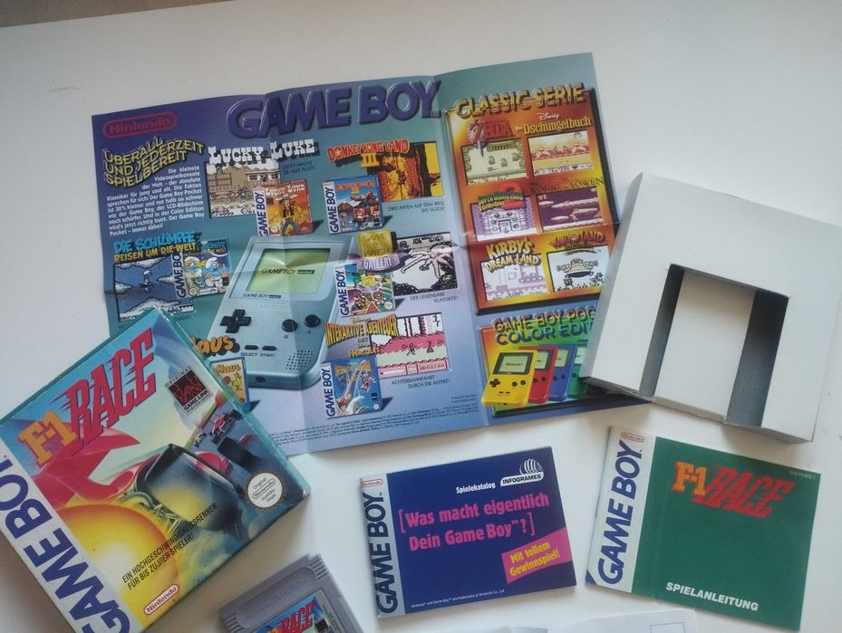 F-1 Race Gra Nintendo Gameboy Game Boy Classic Pocket pal DMG eur