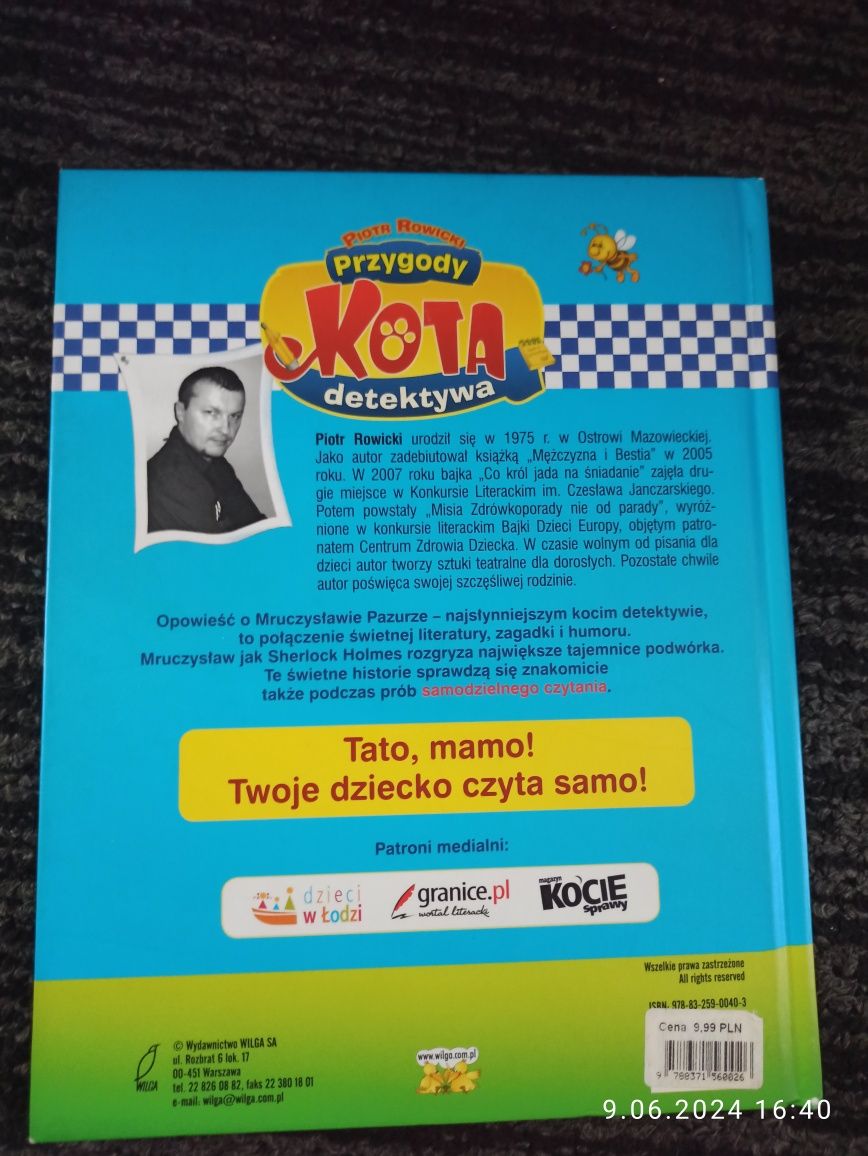 Książka dla dzieci przygody kota detektywa