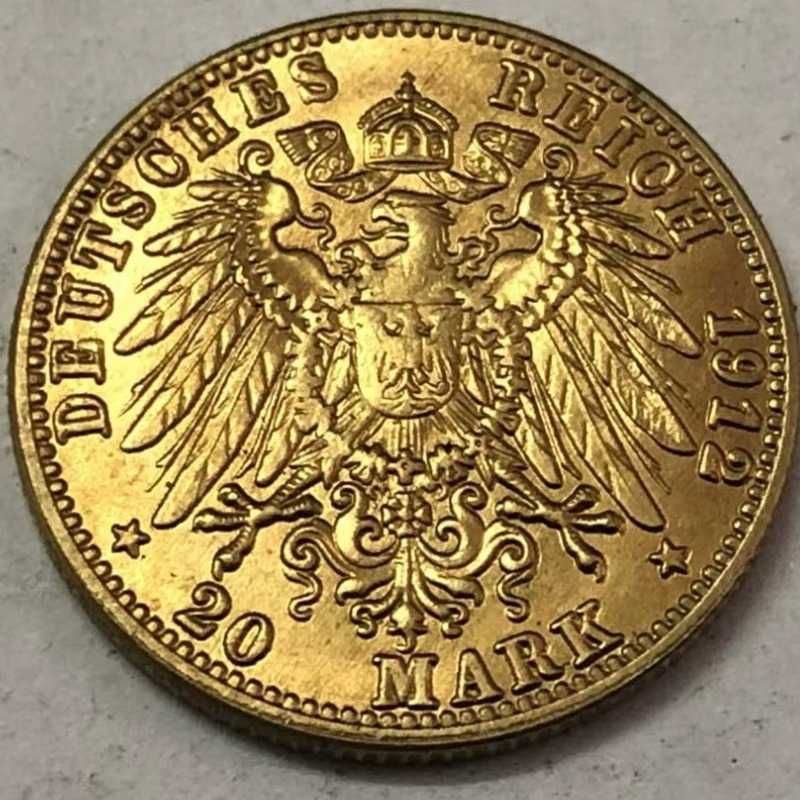 Złota Moneta Pruska 20 Marek 1912 Kaiser Wilhelm II