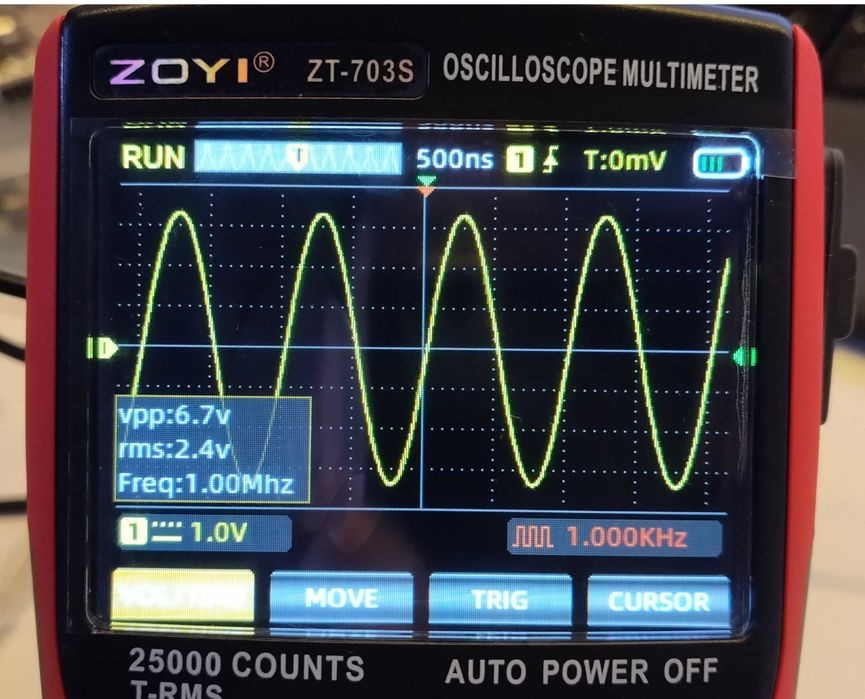 Zoyi ZT-703S oscyloskop 2x50Mhz, multimetr, 2 sondy
