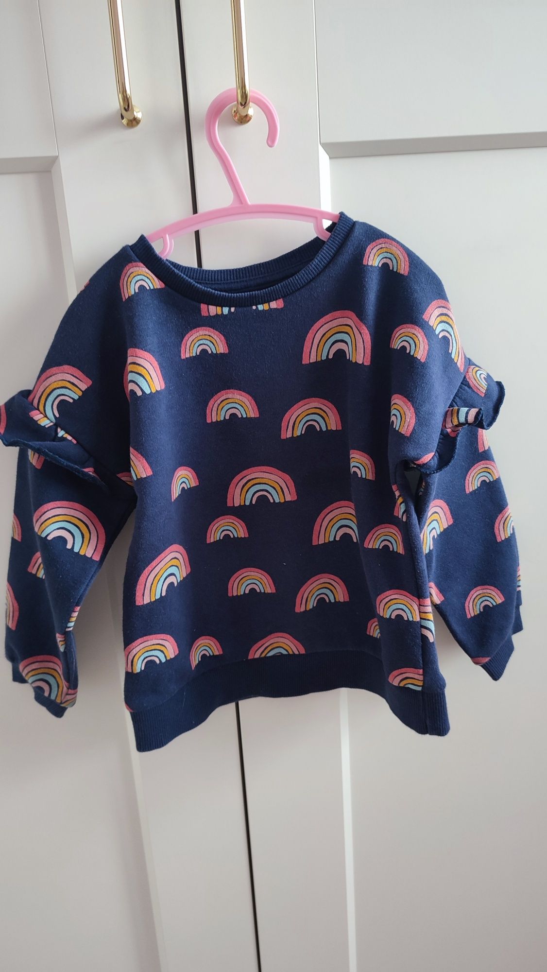 Bluza dziewczęca, 98, F&F, tęcza, bluza wkładana, 2-3lata
