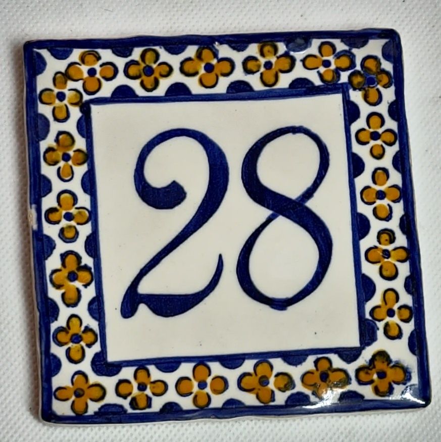 Número de porta azulejo