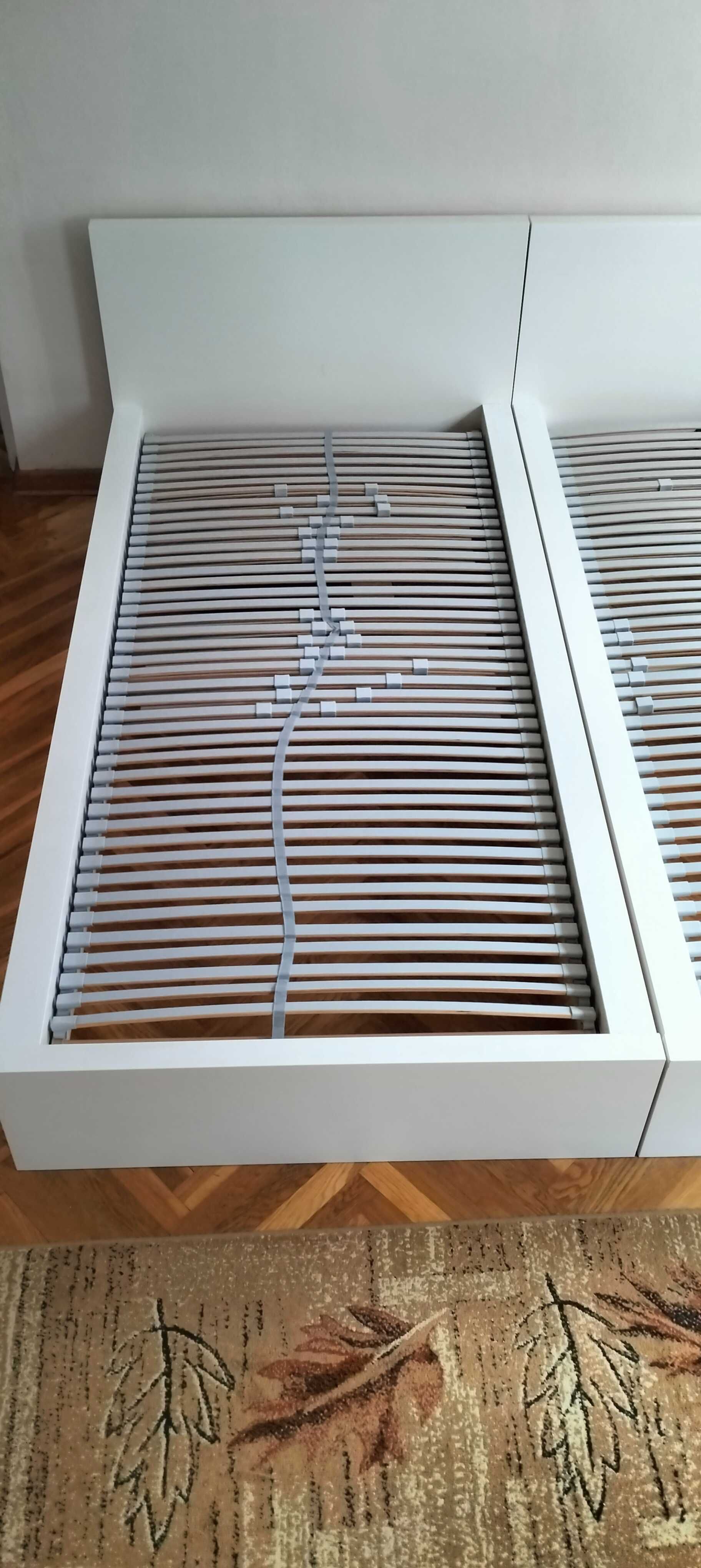 Łóżko 90x200 Ikea Malm ze stelażem 2x