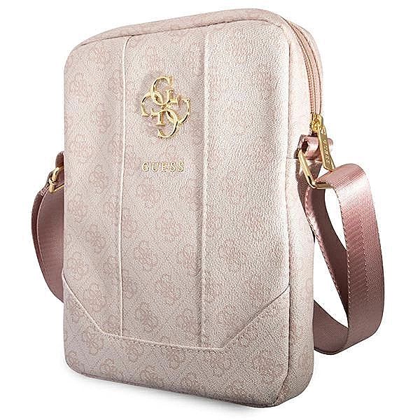 Torba Guess 4G Big Metal Logo na tablet 10'' - różowa