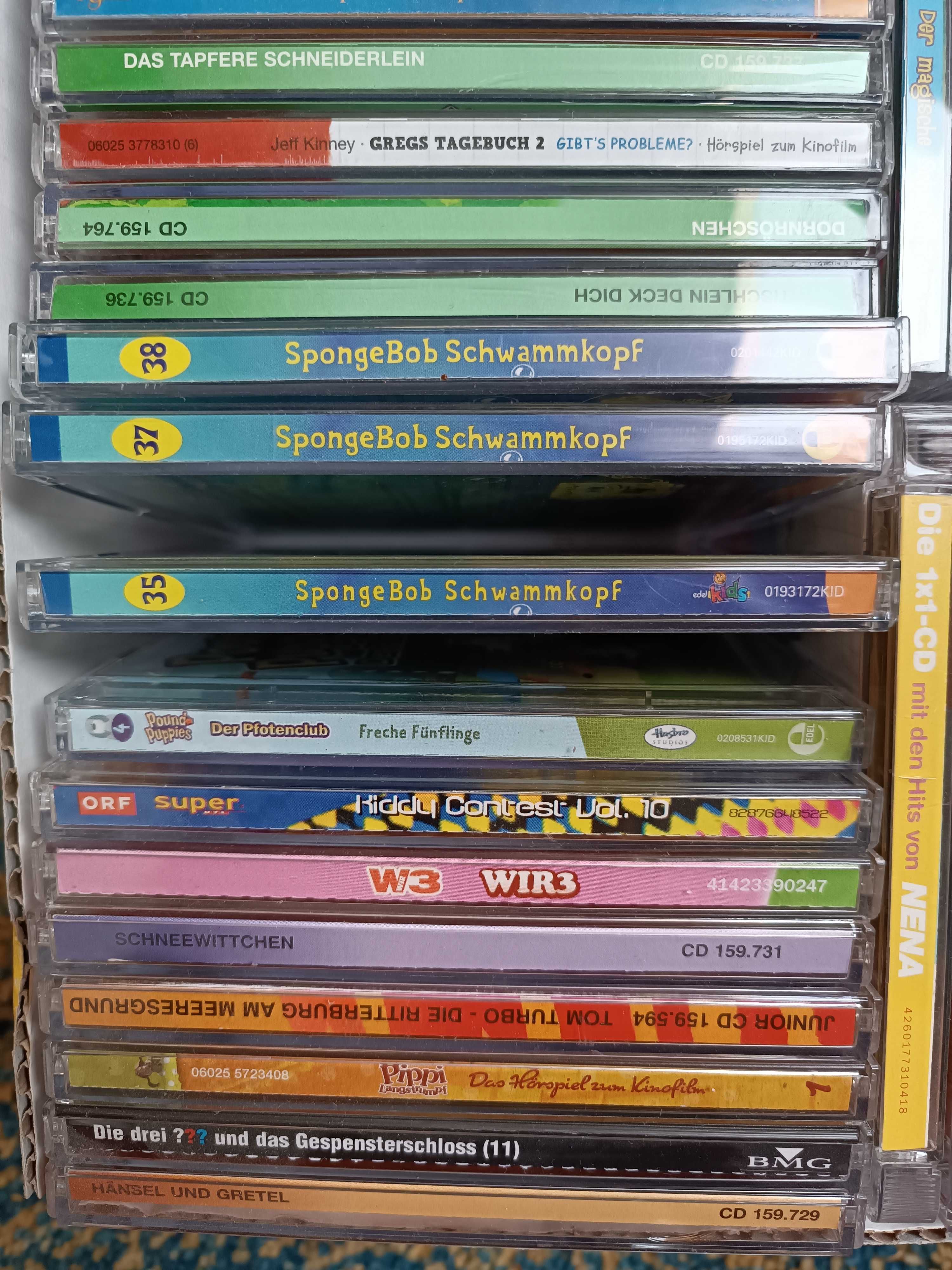 Pudło płyt CD, bajki, piosenki dla dzieci, niemiecki