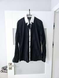 Nowa czarna koszula L Daniel de Prato L slim fit