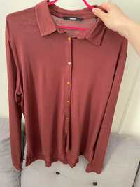 Koszulowa bluzka w kolorze ceglanym Esprit