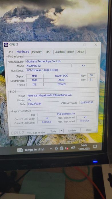 Комплект Ryzen 5 5500 A520M / ddr4 16Gb опціонально 5600 3600