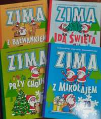 książka dla dzieci łamigłówki "Zima" - 4szt