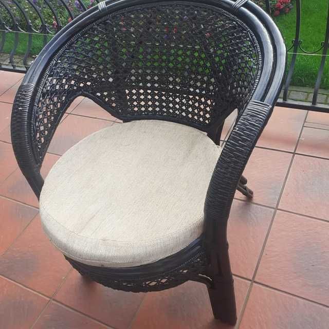 Fotel rattanowy, krzesło szt.4