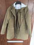 Długa Parka kurtka damska wiosenno- jesienna z kapturem khaki r.44 XXL
