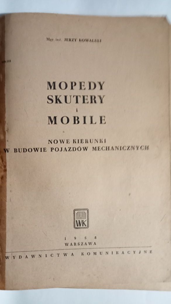 Książka ,,mopedy ,skutery, mobile,,