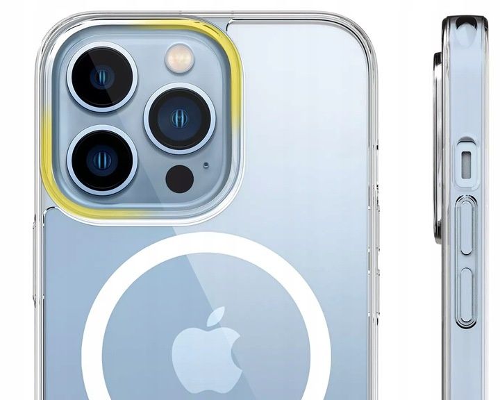 iPhone 14 Clear Case MagSafe + szkło 9H! Etui pokrowiec futeral