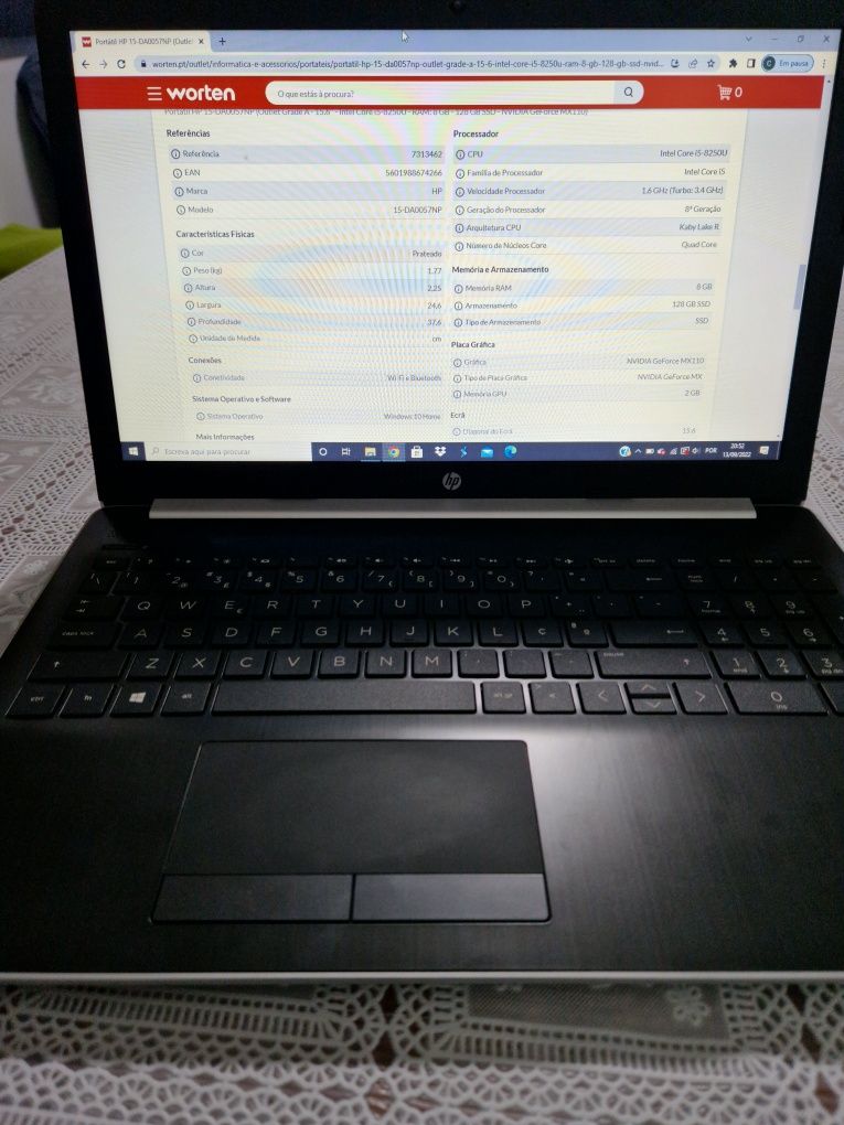 Portátil HP Intel core 5