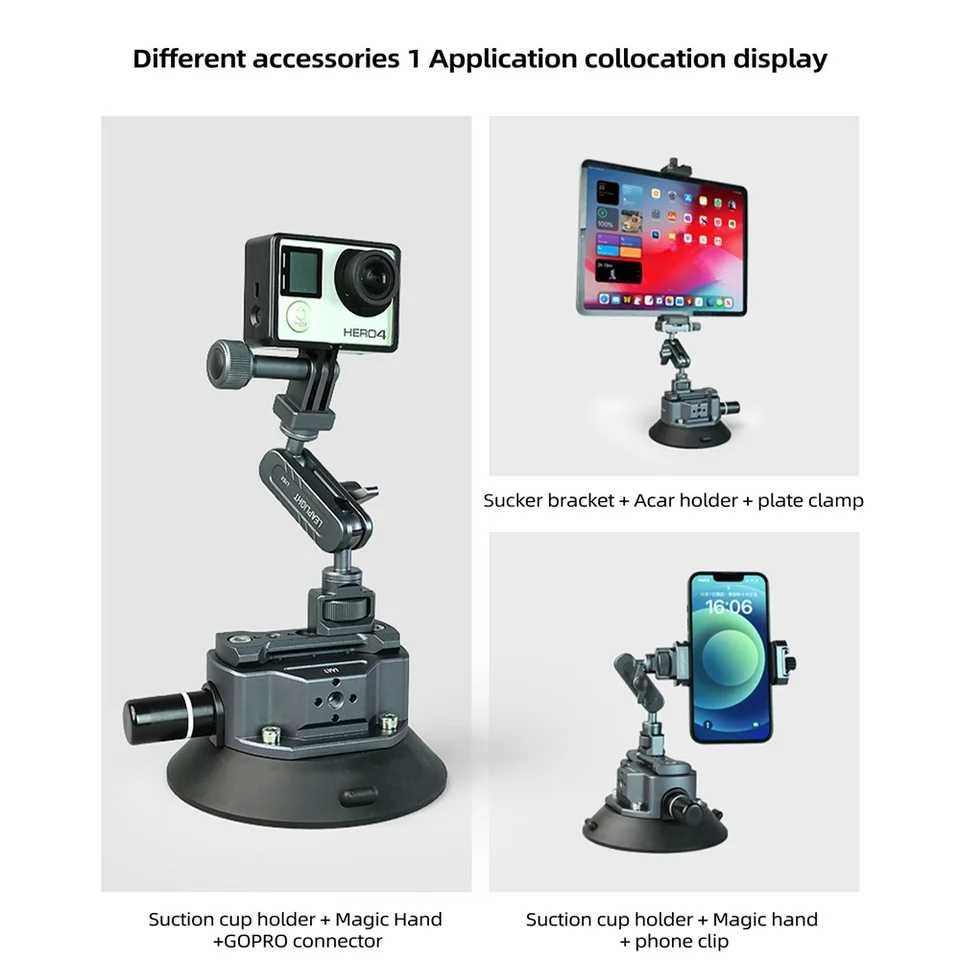 Uchwyt z przyssawką do samochodu z pompką ręczną do DJI Osmo Action