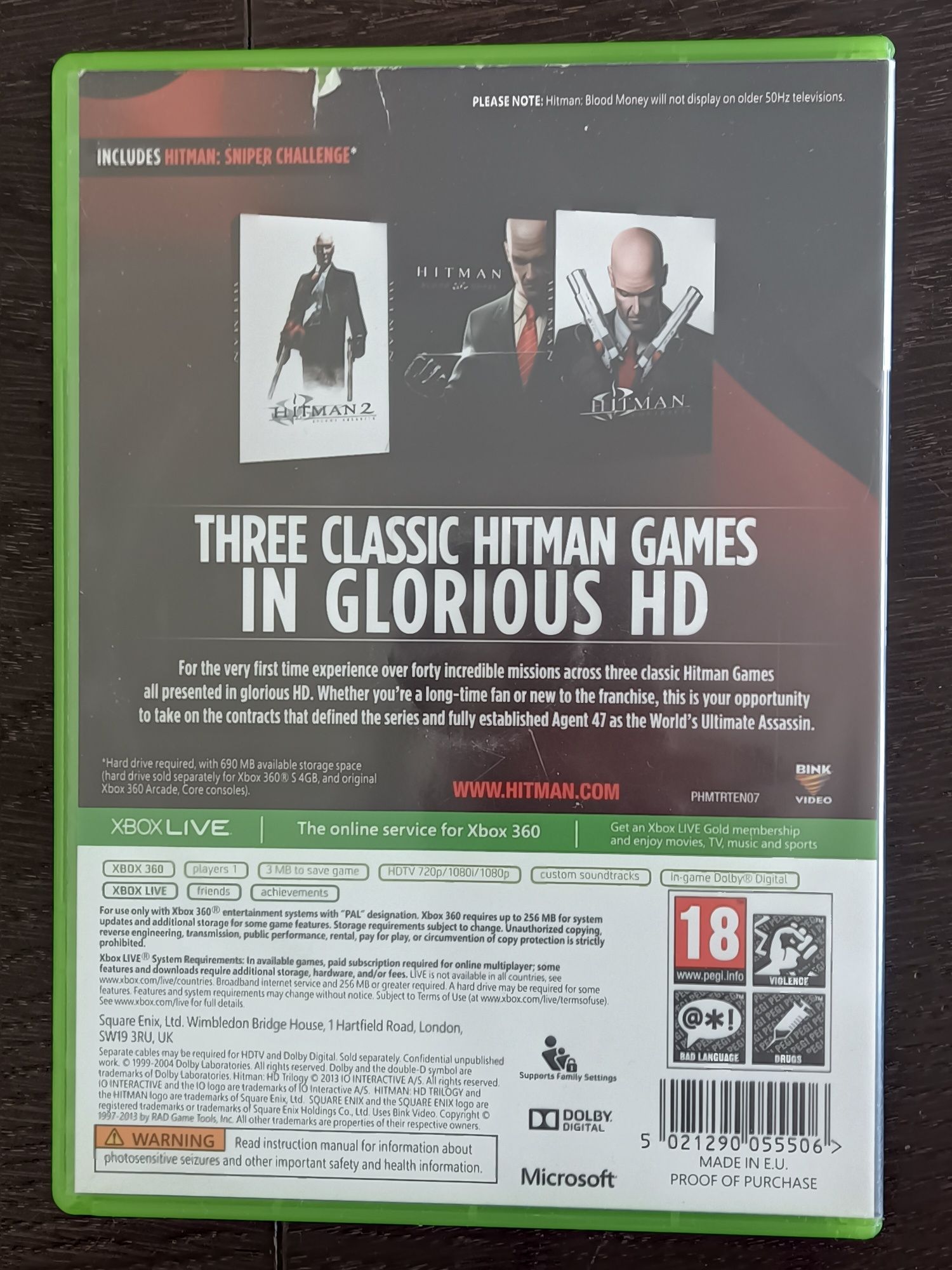 Hitman trylogia, Hitman HD Trilogy Xbox 360