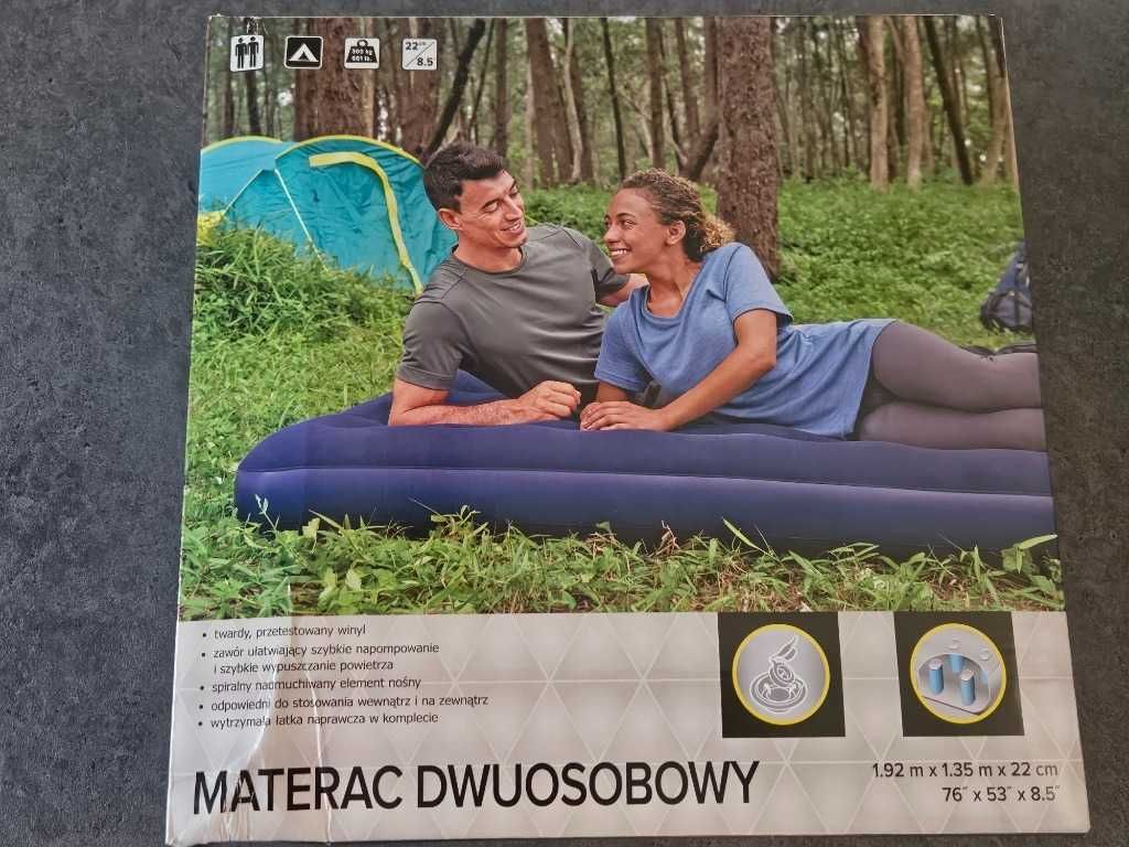 Materac dmuchany, materac turystyczny  NOWY, 2 osob, 192x135x22cm