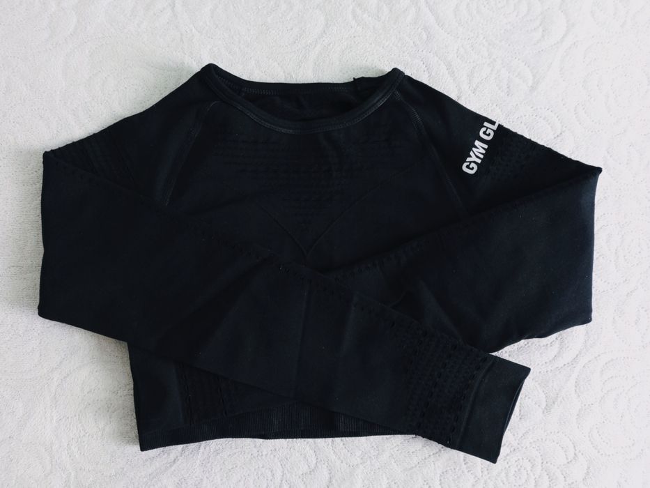 Rashguard bezszwowy czarny Gym Glamour - XS