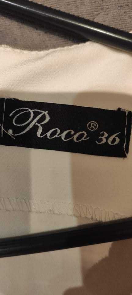 Wizytowa sukienka Roco, r. 36 ecru/cappucino