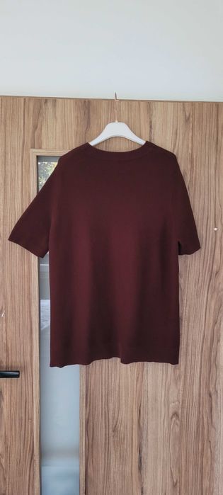 Burgundowy sweter bawełna prosty Gerry Weber, r 42/44